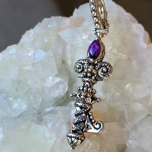 Barbara Bixby sterling silver and 18k gold key pendant
